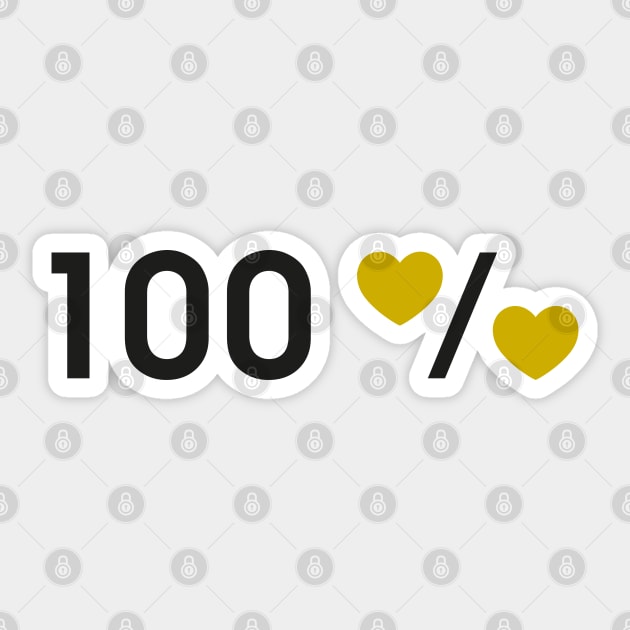 100% love Sticker by kindsouldesign